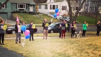 Family safely celebrates grandma's 95th birthday during coronavirus outbreak