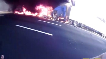 New Jersey troopers pull man from semitruck seconds before explosion, body cam footage shows