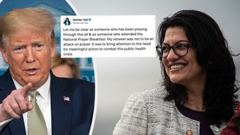 Rep. Tlaib explains ‘F--- a national day of prayer’ retweeet slamming Trump’s declaration