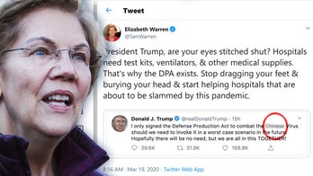 Elizabeth Warren censors word 'Chinese' from Trump coronavirus tweet