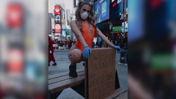 Instagram model takes to streets amid coronavirus outbreak, in skimpy outfit, to remind people to wash hands