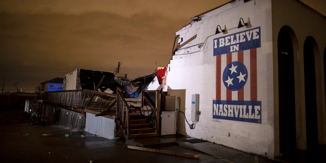 A tornado passed through Nashville just after midnight leaving a wake of damage in its path including two people killed in East Nashville.