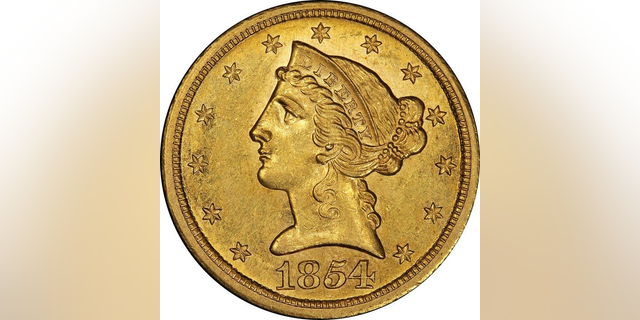 The coin is the first 1854-S half eagle minted. (Stack's Bowers Galleries)