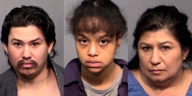 Anthony Jose Archibeque-Martinez, from left, Elizabeth Archibeque-Martinez, and Ann Marie Martinez.