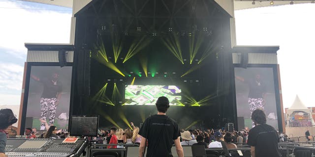 Former employees for AE Productions working a local concert in Albuquerque, New Mexico.