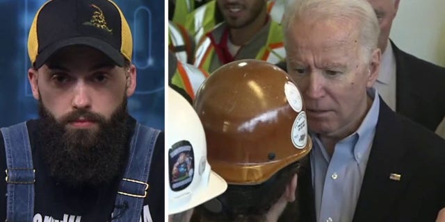 Jerry Wayne (L) is the worker Biden got into an argument with at the Fiat Chrysler plant in Detroit Tuesday.