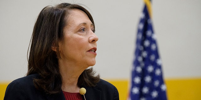 The letter was addressed to Sen. Maria Cantwell, D-Wash., who is pictured speaks during a town hall event on July 8, 2017, in Seattle, Washington.