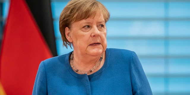 German Chancellor Angela Merkel attends the weekly cabinet meeting at the Chancellery in Berlin, Germany, Wednesday, March 18, 2020.