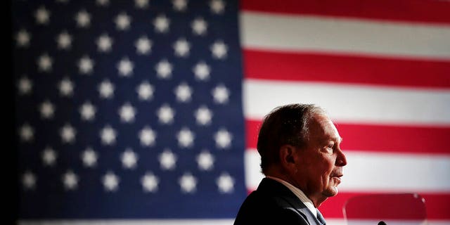 Bloomberg fans gather at Minglewood Hall as Democratic presidential contender Michael Bloomberg delivers his stump speech during a campaign stop in Memphis, Tenn. on Feb. 28, 2020. (Jim Weber/Daily Memphian via AP)