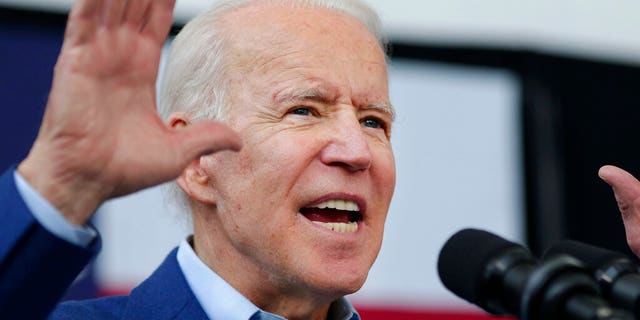 Democratic presidential candidate former Vice President Joe Biden speaks during a campaign rally Thursday, March 2, 2020, at Texas Southern University in Houston. (AP Photo/Michael Wyke)