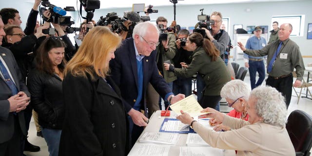 Biden surges to victory across Super Tuesday map, as Sanders claims delegate prize in California 3 Democratic presidential candidate Sen. Bernie Sanders, I-Vt., arrives to vote in the Vermont Primary near his home in Burlington, Vt., Tuesday, March 3, 2020. (AP Photo/Charles Krupa)