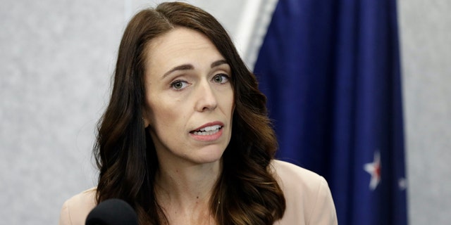 New Zealand Prime Minister Jacinda Ardern addresses a press conference in Christchurch, New Zealand.