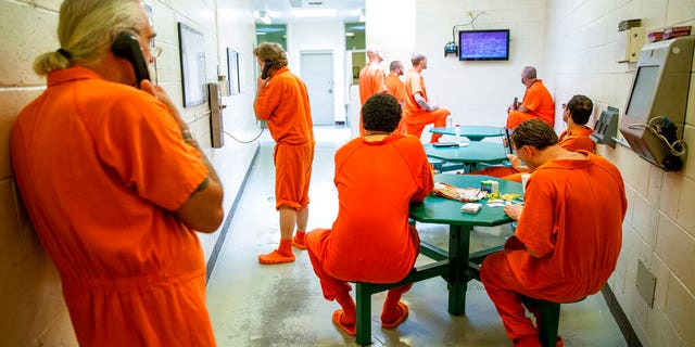 FILE: Inmates pass the time within their cell block at the Twin Falls County Jail in Twin Falls, Idaho. 