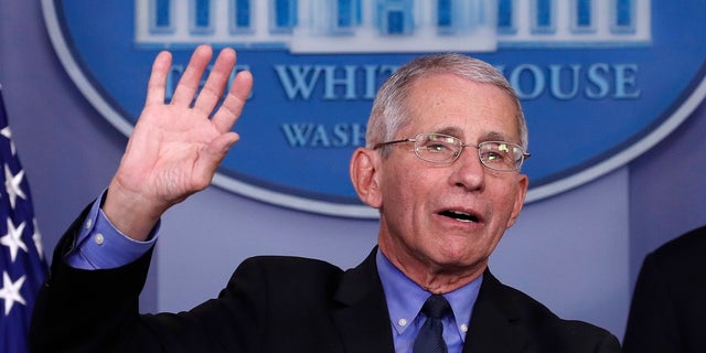 Dr. Anthony Fauci, director of the National Institute of Allergy and Infectious Diseases, speaks about the coronavirus in the James Brady Briefing Room last week. A Long Island, N.Y. restaurant has named a dish after Fauci. (AP Photo/Alex Brandon)