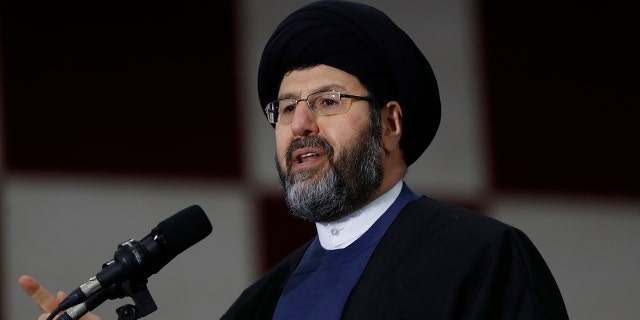 Imam Sayed Hassan Al-Qazwini speaks during a campaign rally for Democratic presidential candidate Sen. Bernie Sanders, I-Vt., in Dearborn, Mich., Saturday, March 7, 2020. (AP Photo/Paul Sancya)