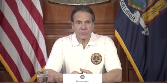 New York Gov. Andrew Cuomo at a briefing Saturday at the state capital in Albany.