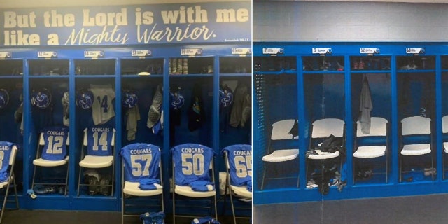 Letcher Central High School in Whitesburg, Kentucky, painted over a locker room Bible verse after there was a complaint.
