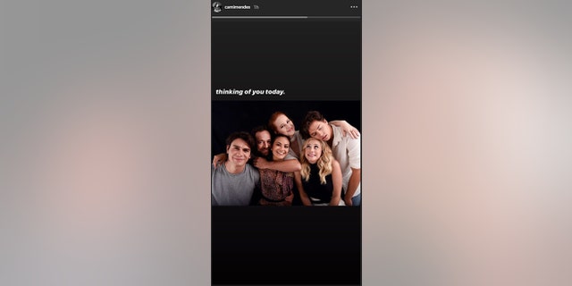 Actress Camila Mendes shared a photo of her "Riverdale" co-stars to mark the one-year anniversary of Luke Perry's death.