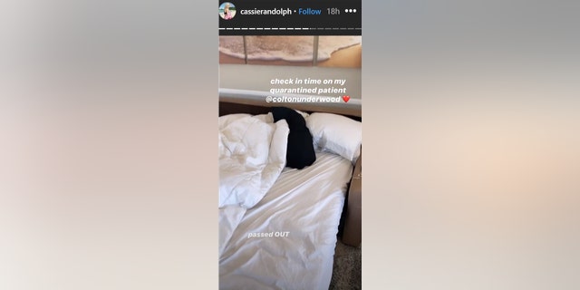 Cassie Randolph offered fans an update on Colton Underwood's condition.