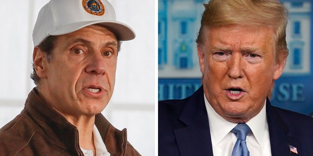 President Trump praised New York Gov. Andrew Cuomo for his handling of the coronavirus in the state.