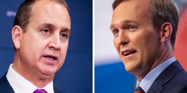 Rep. Mario Diaz-Balart, R-Fla., left, and Rep. Ben McAdams, D-Utah, right.