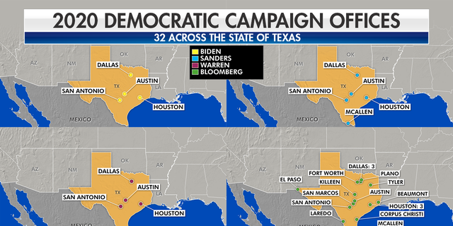 Democrats have been operating more than 30 campaign offices in Texas ahead of Super Tuesday.