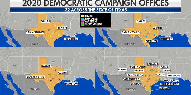 Democrats have been operating more than 30 campaign offices in Texas ahead of Super Tuesday.