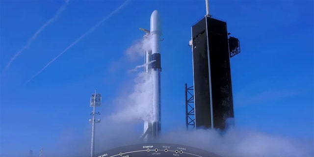 The launch was aborted Sunday following a problem with the Falcon 9 rocket's engine.