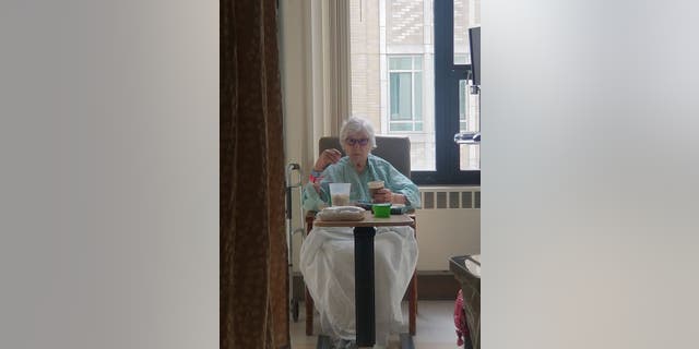 Geneva Wood in the hospital.