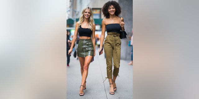 Danielle Knudson (L) and Jamea Lynee attend casting for the 2018 Victoria's Secret Fashion Show in Midtown on August 31, 2018 in New York City. (Photo by Gotham/GC Images)