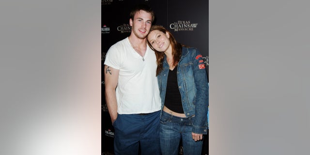 Jessica Biel & Chris Evans during "The Texas Chainsaw Massacre" Halloween Party At The Mondrian Hotel at Sky Bar At The Mondrian Hotel in West Hollywood, California, United States.