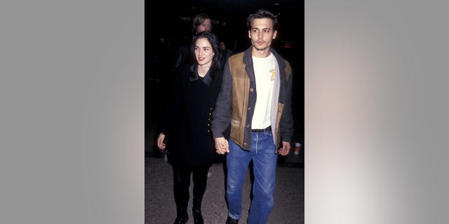 Actress Winona Ryder and actor Johnny Depp attend "The Silence of the Lambs" Century City Premiere on Feb. 1, 1991.