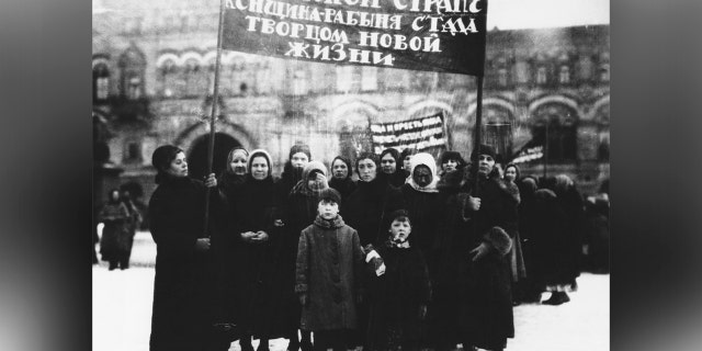 Russian women on International Women's Day in 1925.