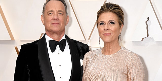 Tom Hanks and Rita Wilson attending the Oscars this past February in Hollywood. 