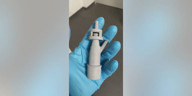 A 3D-printed valve.