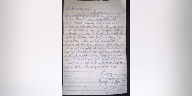 Kerry Spencer, who admitted to killing three police officers, wrote a letter saying Nathaniel Woods, who is on death row, is