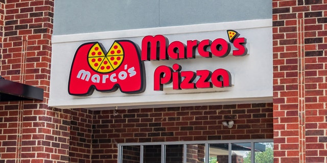 Mooresville, NC, USA-June 19, 2019: A local Marco's Pizza restaurant building.