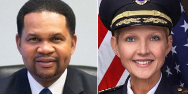Aurora, Illinois, mayor Richard Irvin and Aurora Police Chief Kristen Ziman.