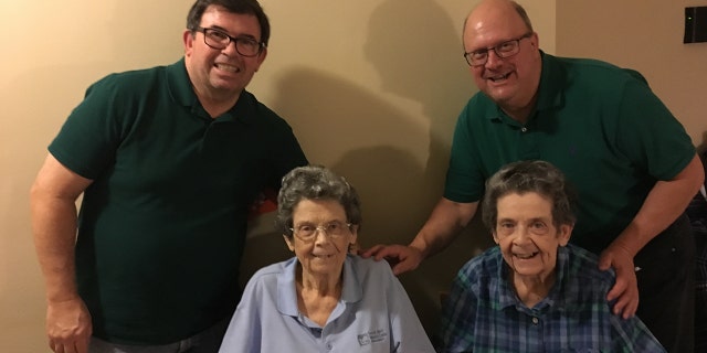 Lauretta Joyce (L) and Lenora Joyce (R) with their nephew Raymond Bodine (R), who spoke with Fox News and his cousin Richard Joyce (L). (Courtesy/Raymond Bodine)