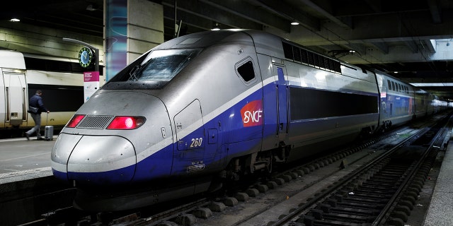 A TGV high speed train, like the one pictured above, was converted into an intensive care unit to evacuate COVID-19 patients from overwhelmed hospitals in the northeast to less affected areas to reduce the strain on medical facilities. (REUTERS/Benoit Tessier, File)