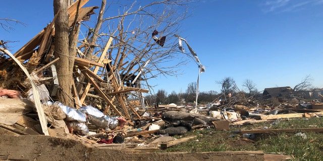 A subdivision near McBroom Chapel Road in Putnam County, Tennessee, was almost completely destroyed by a tornado that blew through on Tuesday morning, March 3, 2020 before dawn.
