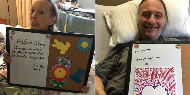 The residents' photos each garnered hundreds of likes on Facebook and also received many thank you messages from social media users for brightening their day.
