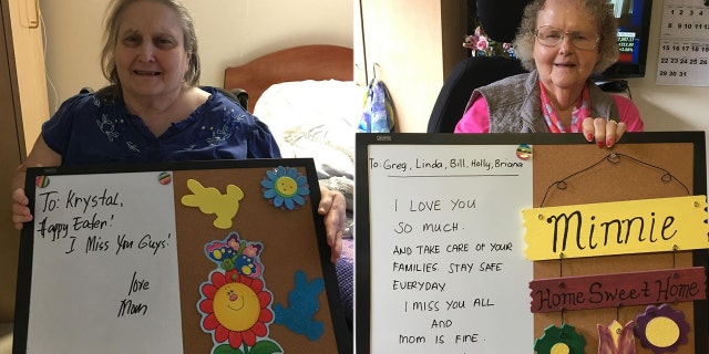 All the residents wrote how much they love and miss their families, with some adding "Happy Easter!"