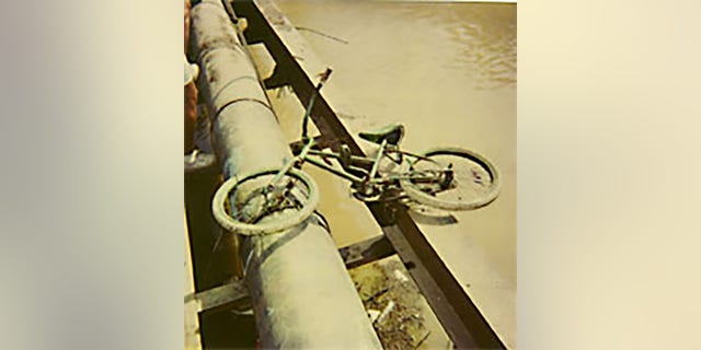 Crime scene photo from the West Memphis Three case.
