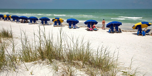 The main beach at Caladesi Island State Park, a barrier island along the Gulf of Mexico, on Florida's West Coast, in a 2008 file photo. (AP Photo/Craig Litten)