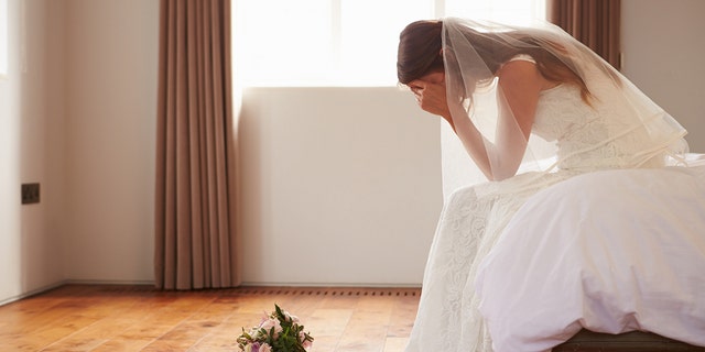 The groom's fiancée stormed out of her home after hearing her husband-to-be dislikes her wedding gown. (iStock)