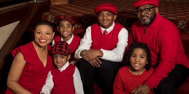 The Brundidge family: Shawn, 54; Shelette, 48; Andrew, 13 years old; Brandon, 7; Cameron, 6; and Daniel, 5.