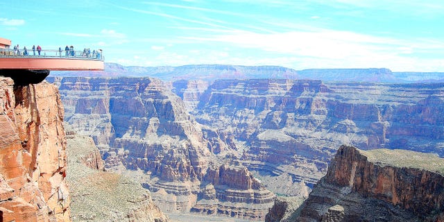 A shot of the Skywalk at the Grand Canyon National Park in Arizona.