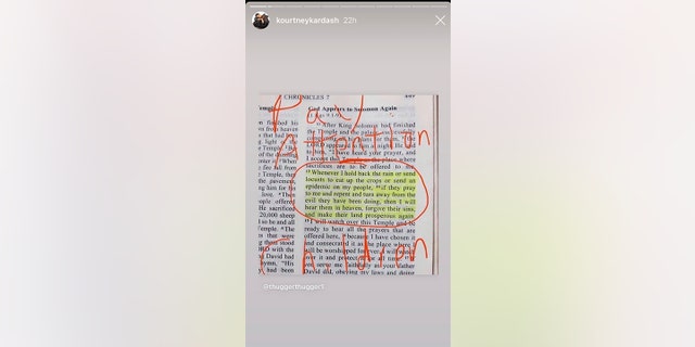 Kourtney Kardashian shares Bible passage suggesting God would punish evil world with an 'epidemic' 1 kourtney instagram