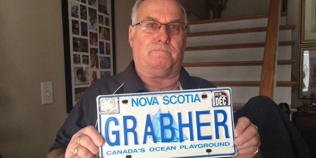 Lorne Grabher, of Nova Scotia, Canada, is fighting to keep his last name on his vanity license plate.